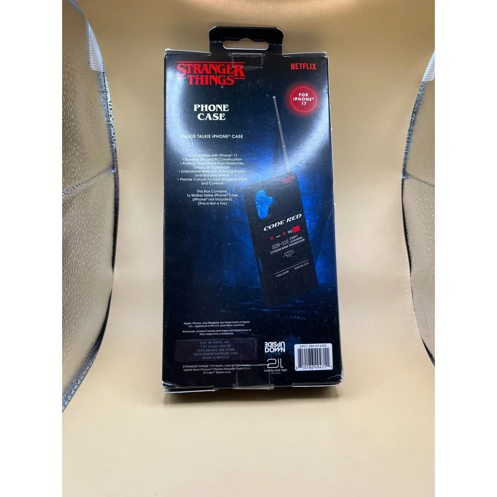 Stranger Things Walkie Talkie iPhone 17 Case Black New Netflix Code Red SZN-115